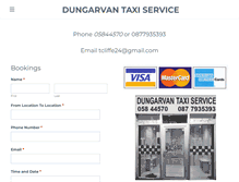 Tablet Screenshot of dungarvantaxiservice.com